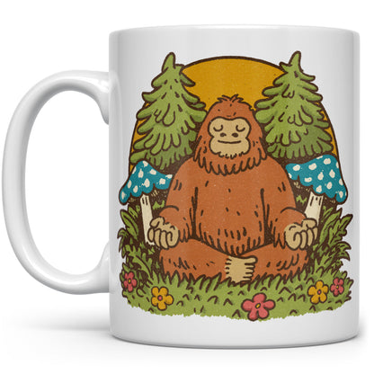 Meditating Bigfoot Mug - 11oz -