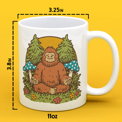 Meditating Bigfoot Mug - -
