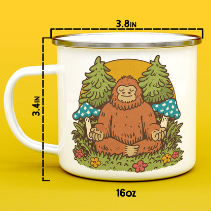Meditating Bigfoot Camp Mug - -