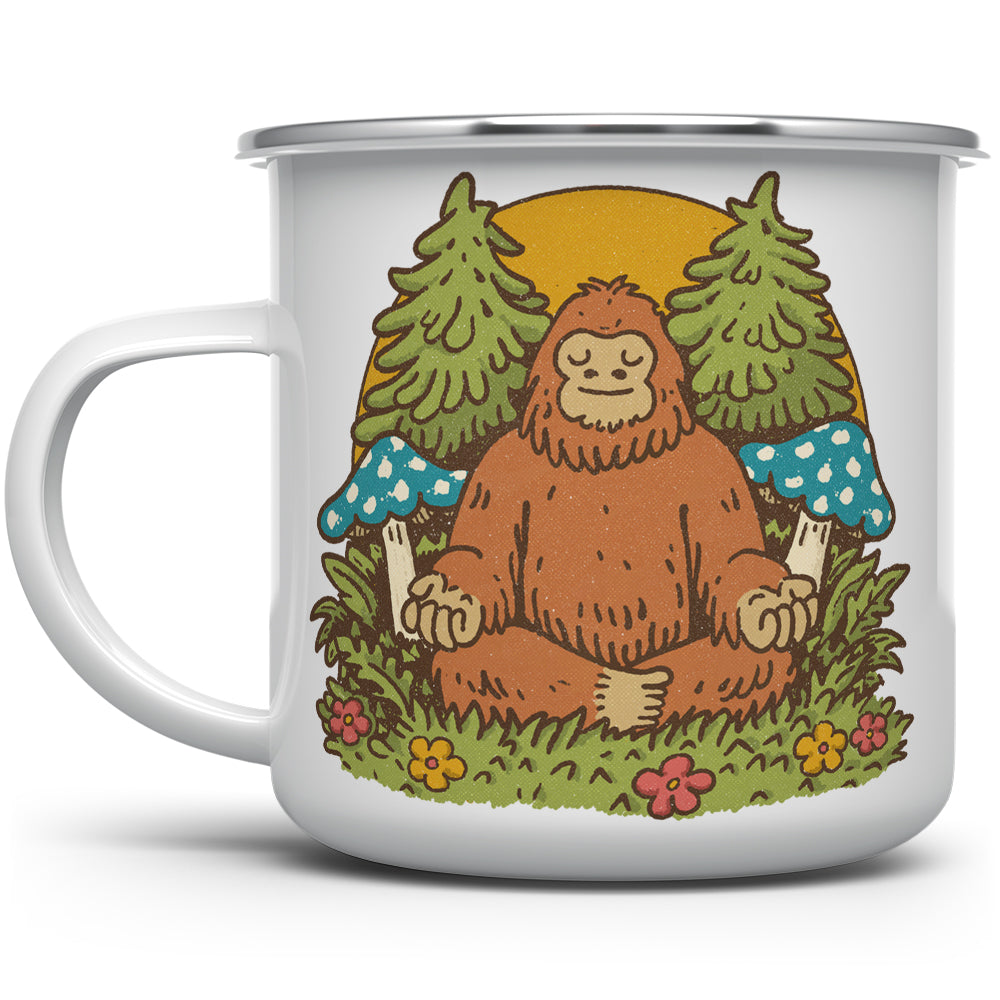 Meditating Bigfoot Camp Mug - -