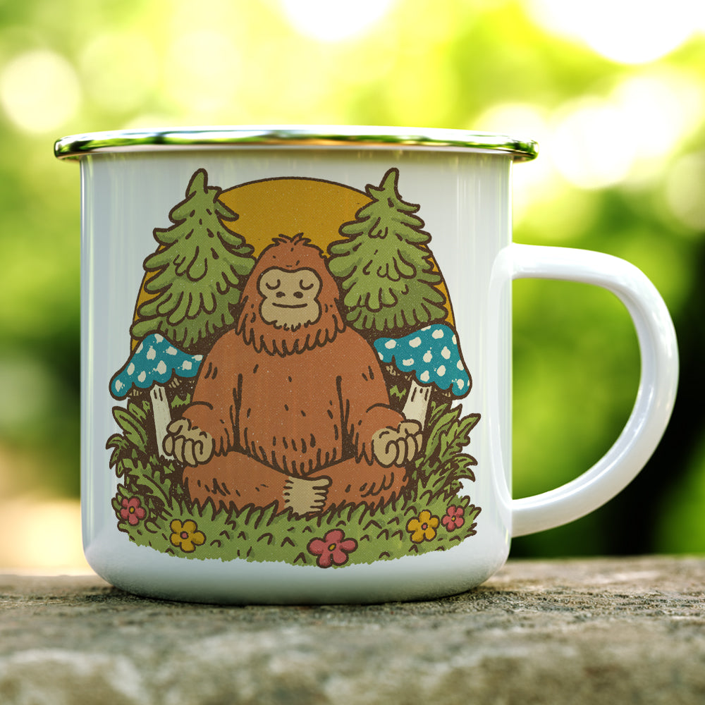 Meditating Bigfoot Camp Mug - -