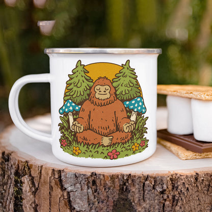 Meditating Bigfoot Camp Mug - -