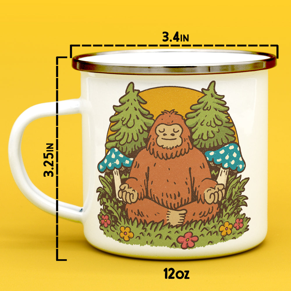 Meditating Bigfoot Camp Mug - -