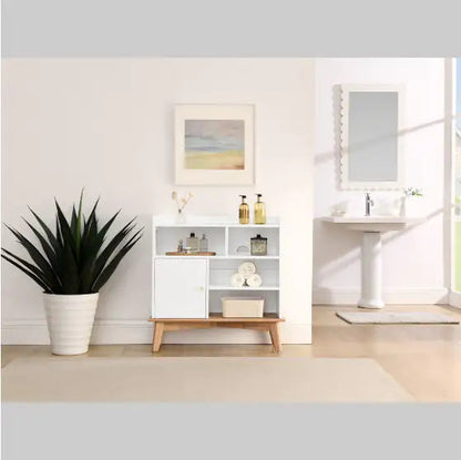 Floor Cabinet with Solid Wood Base - Kia Day Design