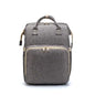 Diaper Backpack With Changing Bed Gray