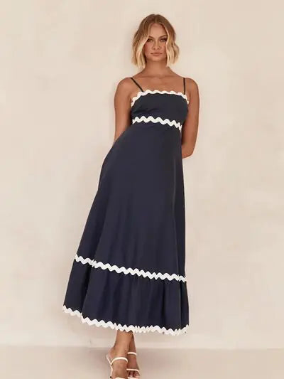 Benny Sleeveless Black Maxi Dress - - dress