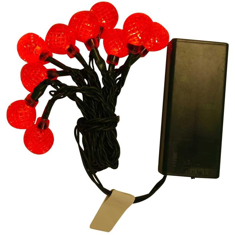 Ultra LED Battery Operated Rasberry Twinkle 10 Lights with Timer - - Brand New