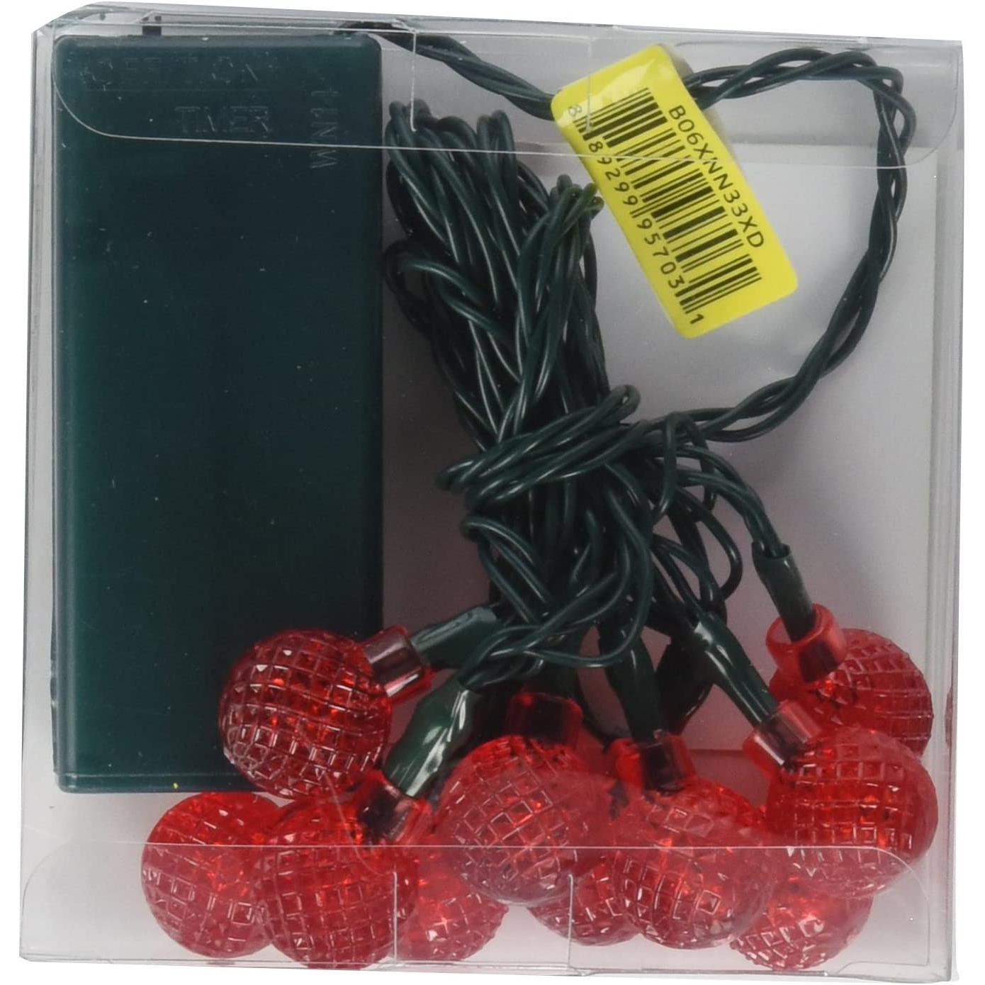 Ultra LED Battery Operated Rasberry Twinkle 10 Lights with Timer - - Brand New