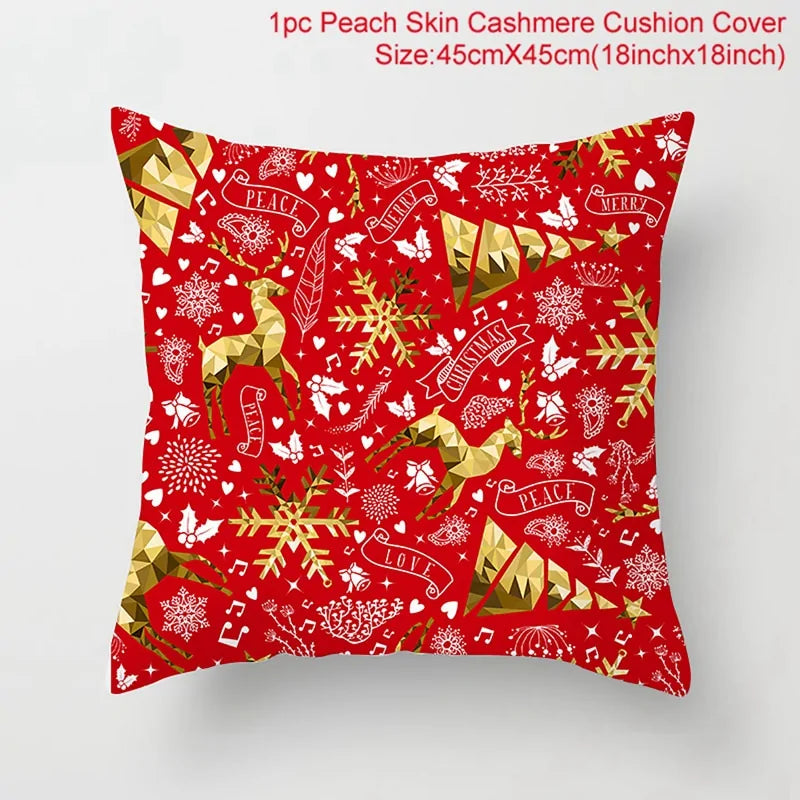 Cartoon Christmas Pillow Cover Kia Day Design