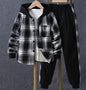 Kids Hoodie and Pants Set Black And White