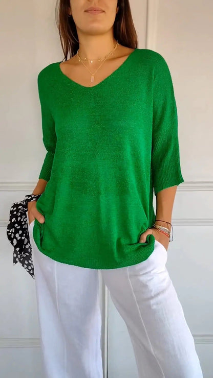Ladies V-Neck Top - Kia Day Design