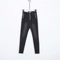 High Waist Button Down Thick Jeans for Women - Kia Day Design