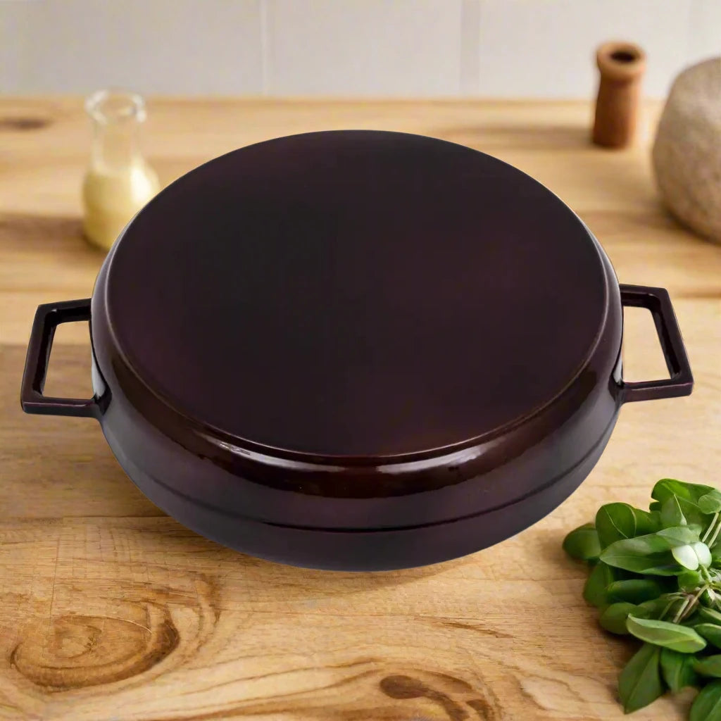 LAVA Premium Round Cast Iron Dutch Oven with Dome Lid 11 in / 28 cm