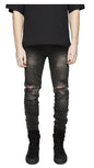 Street Men's Knee-Skinny Jeans Kia Day Design