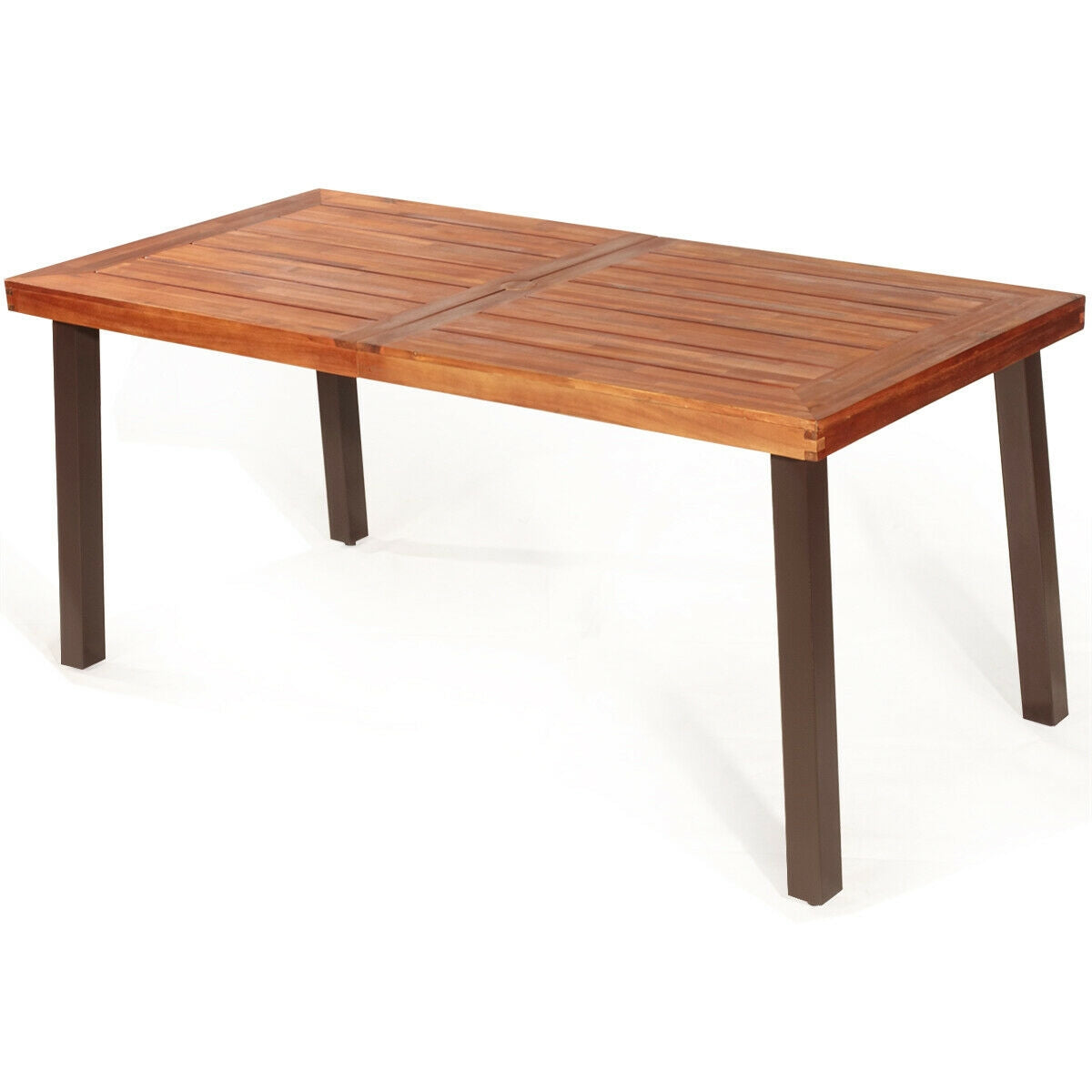 Rectangular Acacia Wood Rustic Dining Furniture Table- DirectDeals- {{Product type}}