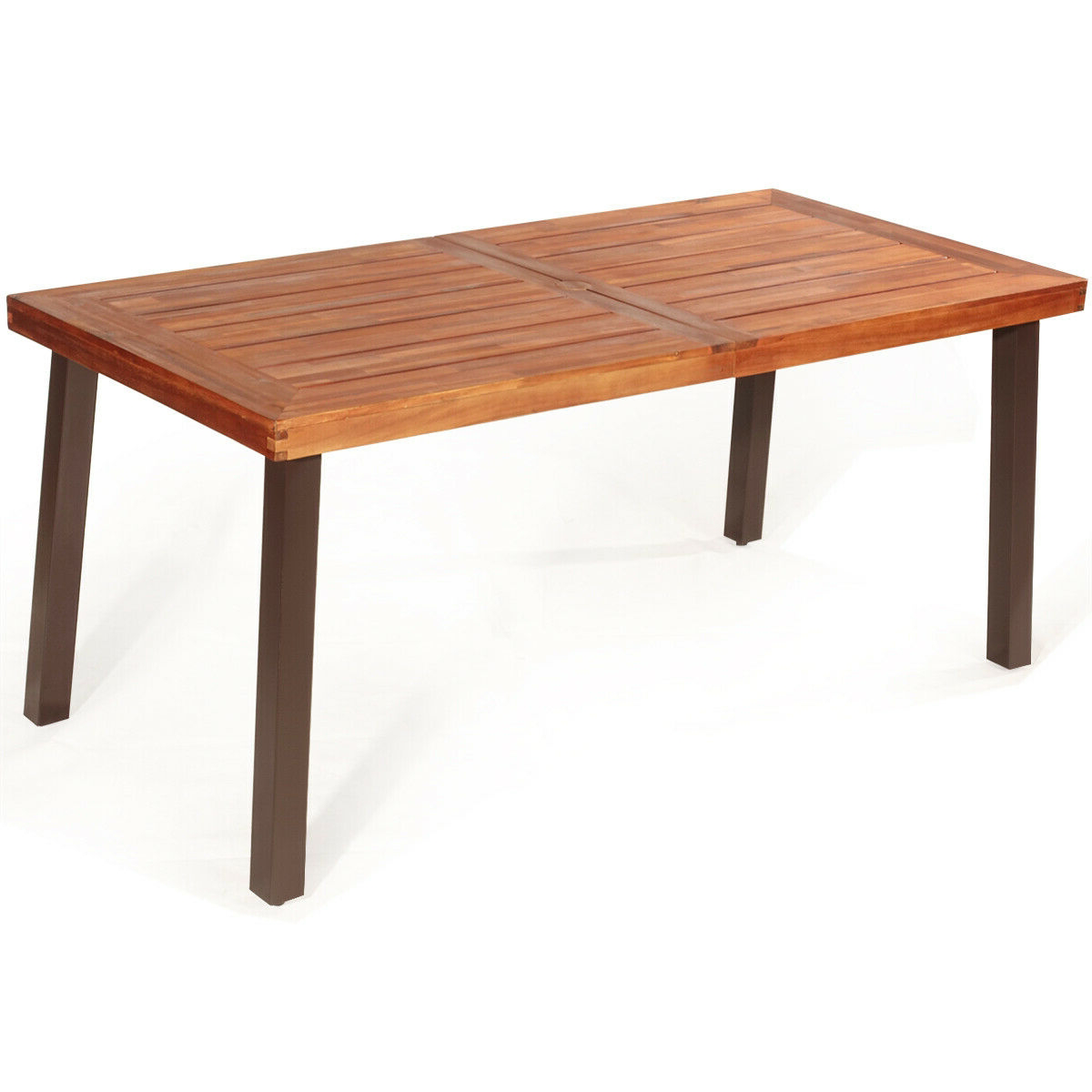 Rectangular Acacia Wood Rustic Dining Furniture Table- DirectDeals- {{Product type}}
