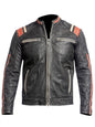 Cafe Racer Motorcycle Retro Moto Distressed Leather Jacket – Vintage- Martin Jackets- {{Product type}}
