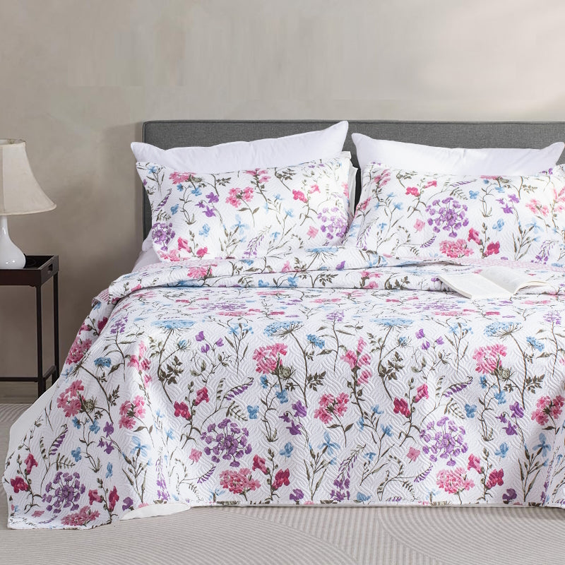 Kasentex Spring Floral Quilt Set- Kasentex- {{Product type}}