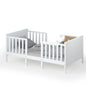 2-in-1 Convertible Kids Wooden Bedroom Furniture with Guardrails- DirectDeals- {{Product type}}