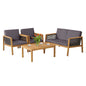 4 Pieces Patio Rattan Furniture Set with Removable Cushions- DirectDeals- {{Product type}}