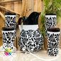 Engobe with Black Espiga Pato Pitcher Set - 4 Cups - - Authentic Mexican Clay