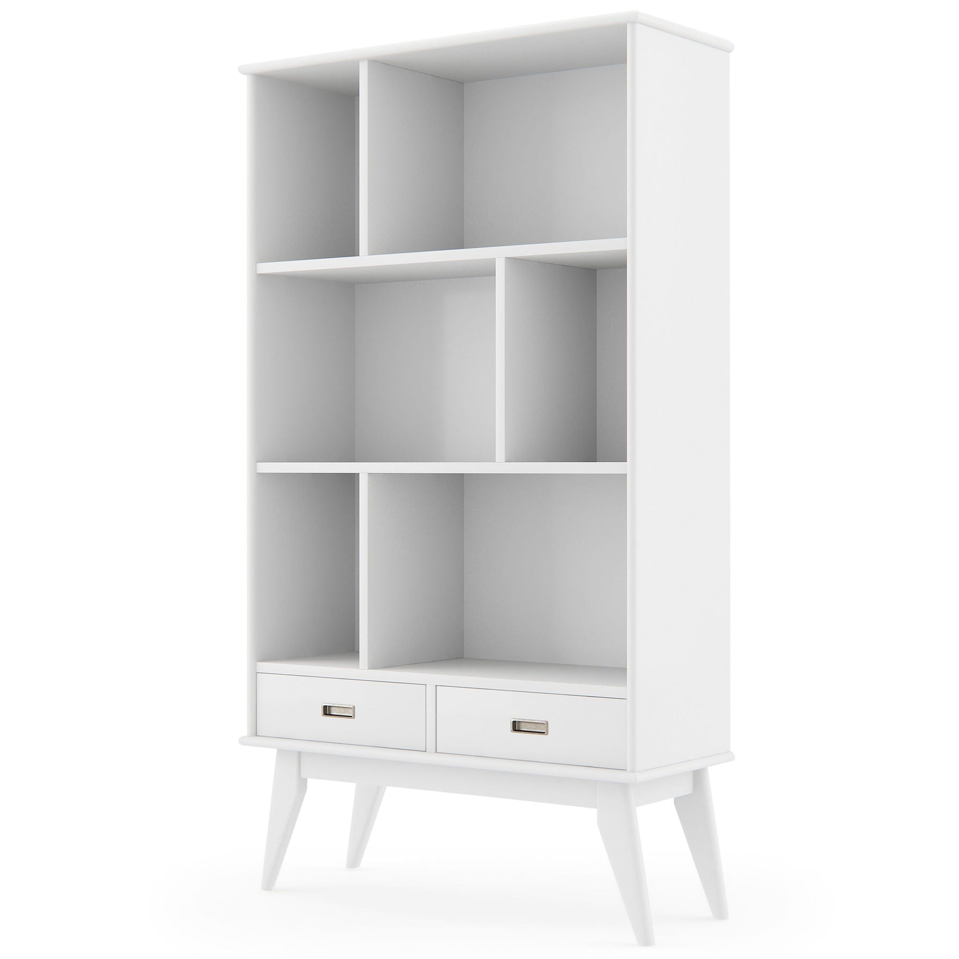 Draper - Mid Century Wide Bookcase And Storage Unit - - Standard Bookcases