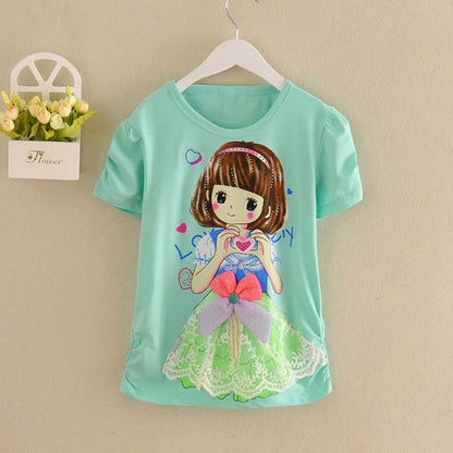 Girls T-shirt light blue 12