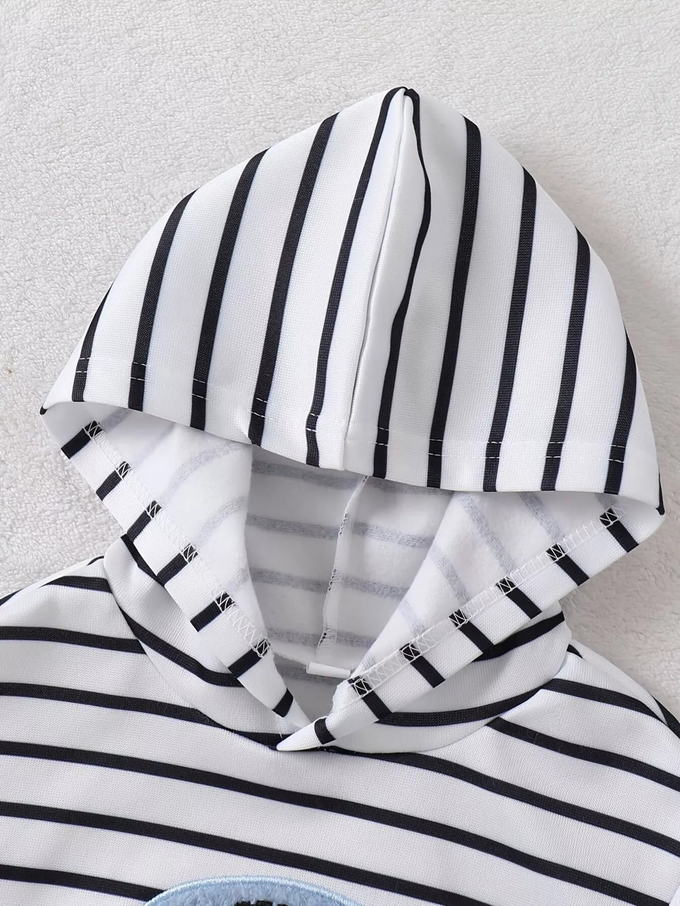 Children's Striped Elephant Hoodie & Pants Set - -