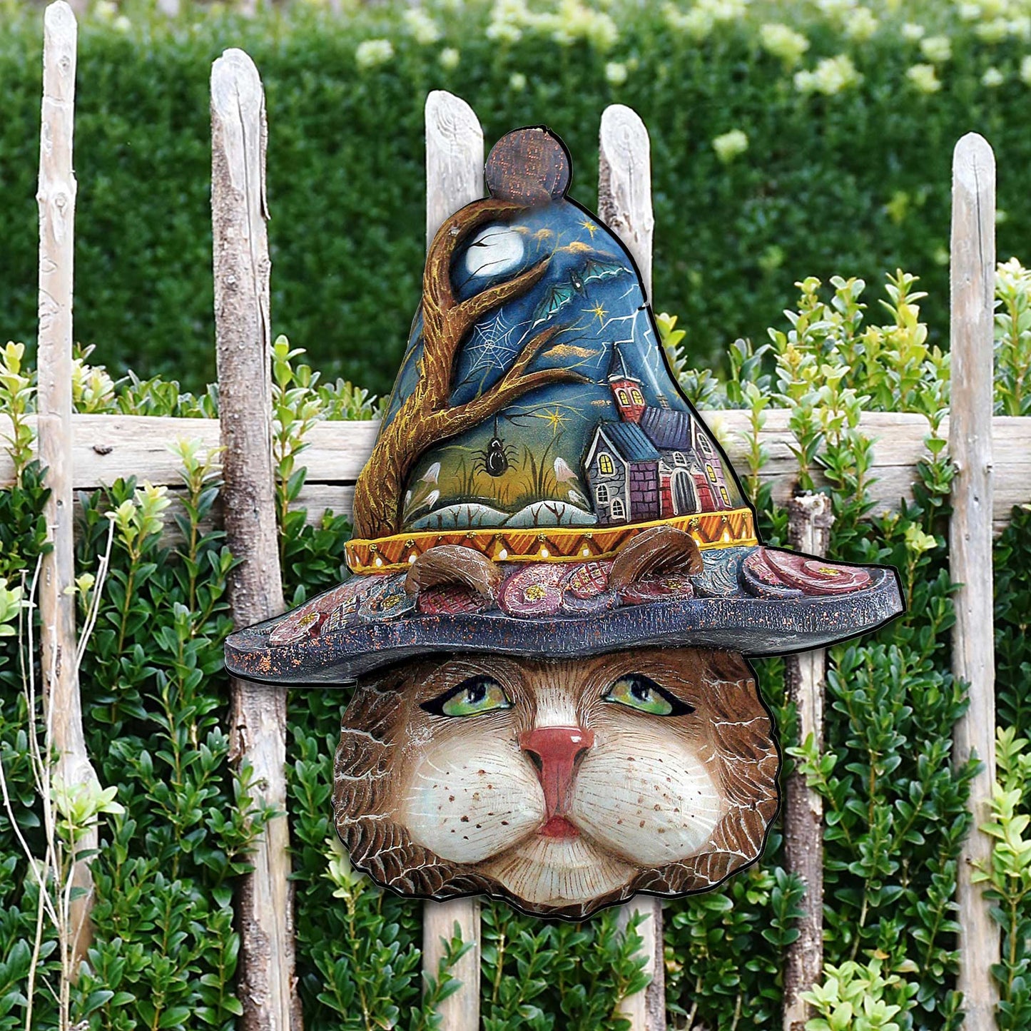 Halloween Eve Cat Halloween Door Decor by G. DeBrekht - Thanksgiving Halloween Decor - 8161039H - - Door Hangers
