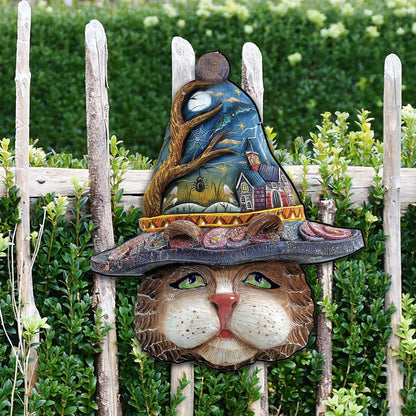 Halloween Eve Cat Halloween Door Decor by G. DeBrekht - Thanksgiving Halloween Decor - 8161039H - - Door Hangers