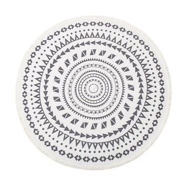 Mandala Round Rugs Custom Tufted Rugs Mat With Tassels