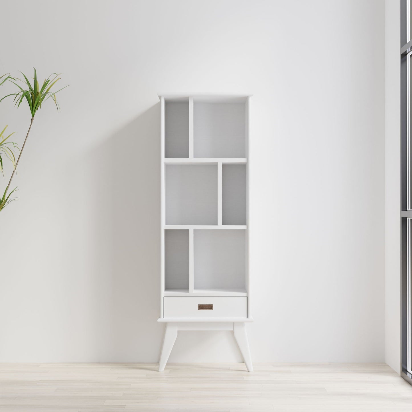 Draper - Mid Century Wide Bookcase And Storage Unit- Unique Piece Furniture- {{Product type}}