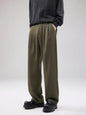 Men's Full Size Drawstring Wide Leg Pants with Pockets Plus Size - Army Green -