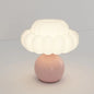 Cream Decorative Mushroom Table Lamp D Pink