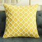 Modern Simple Pillow Cover Embroidered Cushion Cover Yellow white