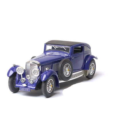 Vintage Bentley 8L Antique Car Model with Sound and Light - Red 1930 Bentley - 1:28 scale - Boxed - model car