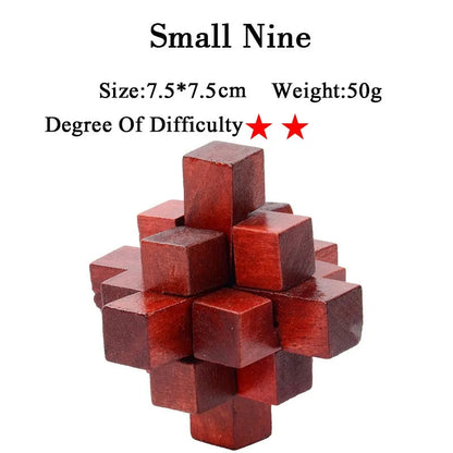 3D Wooden Brain Teaser Game - Kia Day Design