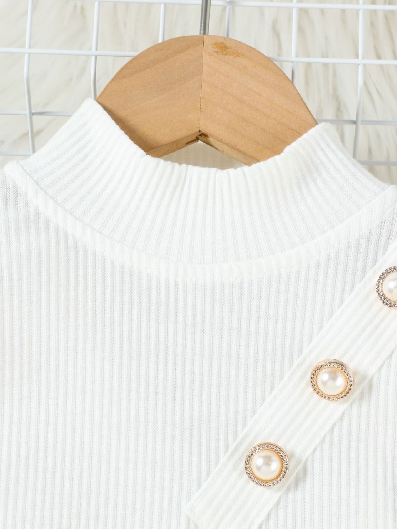 Children's Ruffle Sleeve Top & Tweed Skirt Set - -