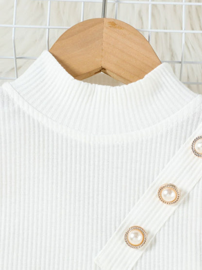 Children's Ruffle Sleeve Top & Tweed Skirt Set - -