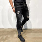 Mens Distressed Denim Jeans - Black S - jeans