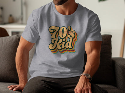 Retro Style 70s Kid With Colorful Layers T-Shirt- Cloud 16 Clothing Co.- {{Product type}}