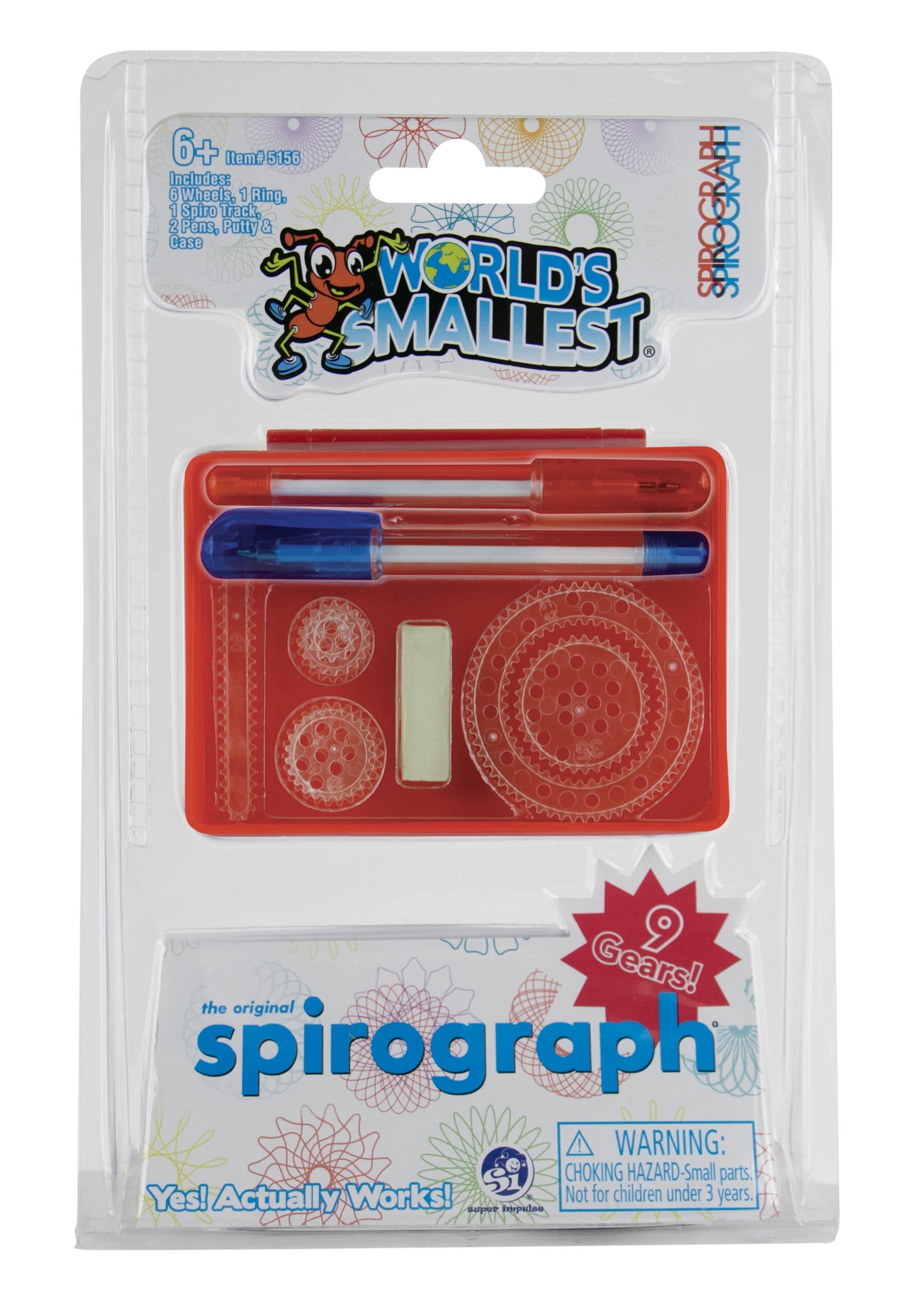 Worlds Smallest The Original Spirograph With 6 wheels - - game
