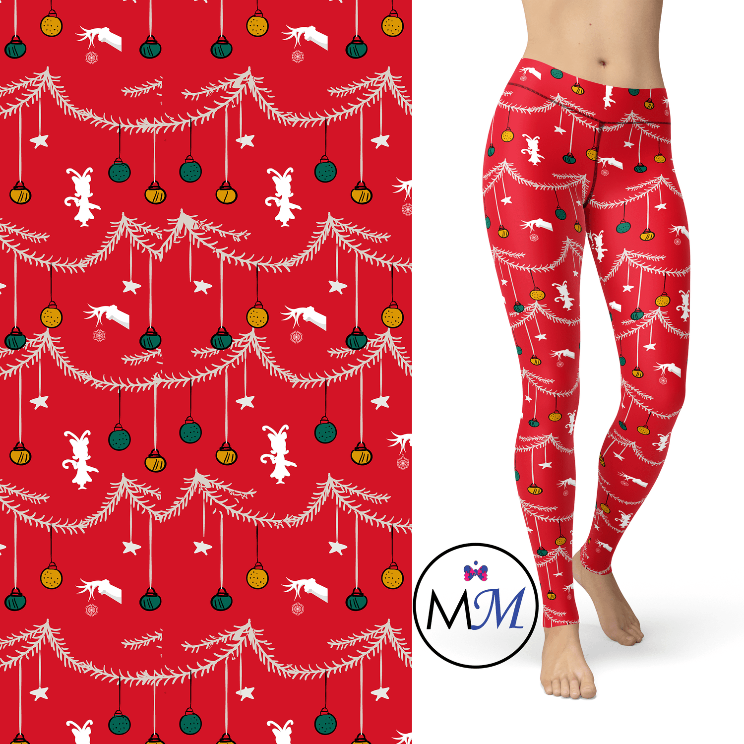 Christmas Who Decorations Leggings with Pockets - 2X-4X = TC - Apparel