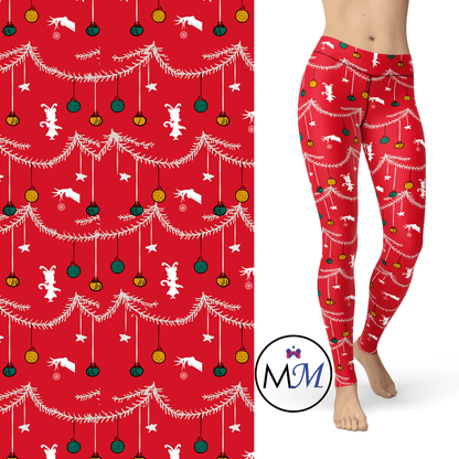 Christmas Who Decorations Leggings with Pockets - 2X-4X = TC - Apparel