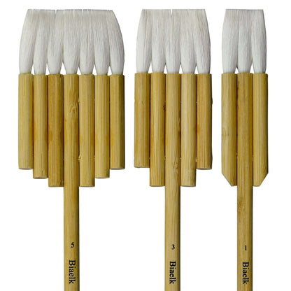 Biaelk Flat Goat Hair Bamboo Artist Brush