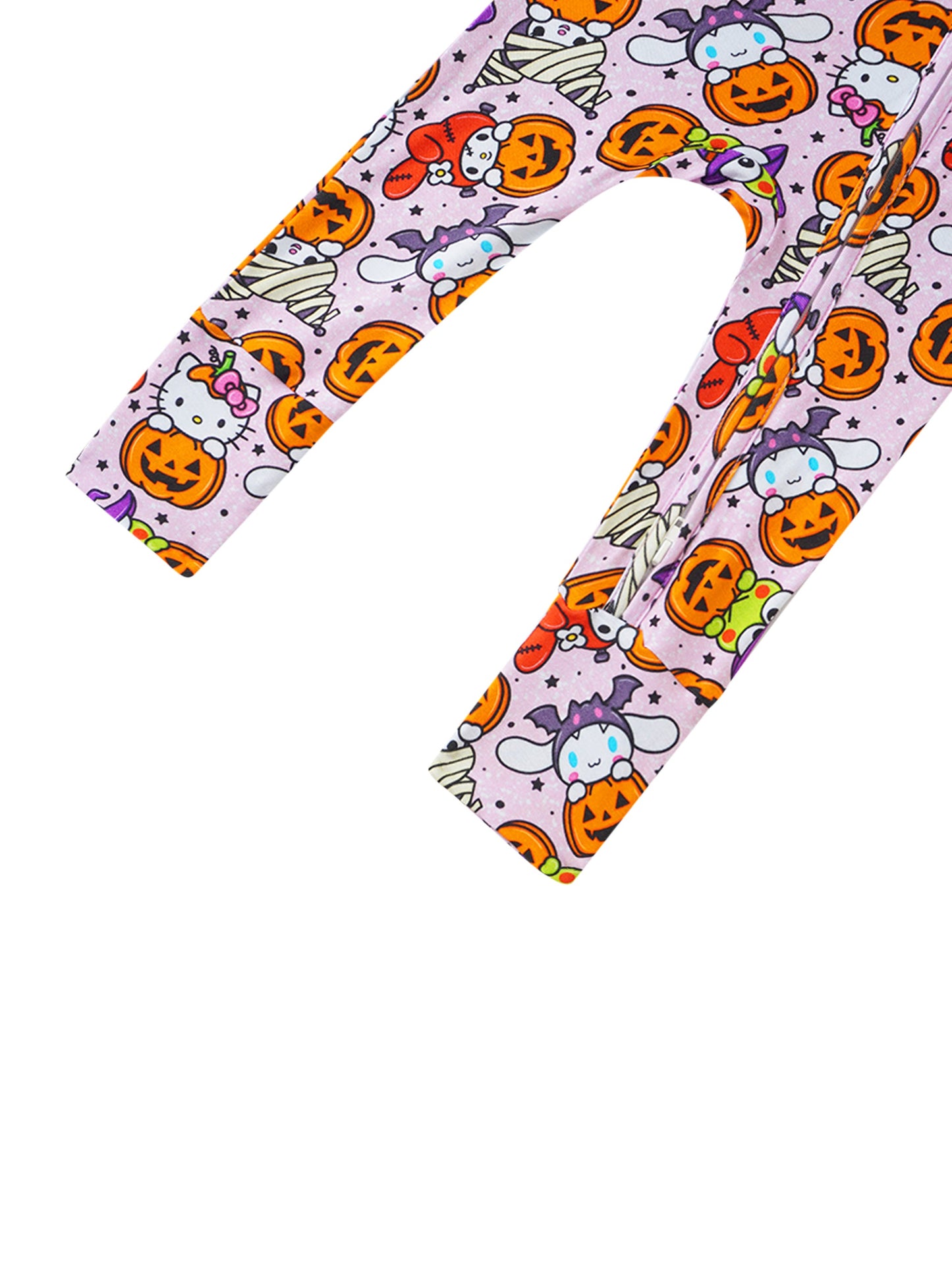 PoshTOT Sanrio Hello Kitty Pumpkin Bamboo Baby Convertible Zippy Romper - - Zippy Romper