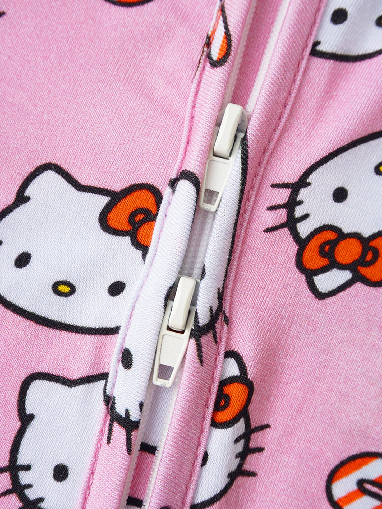 PoshTOT Sanrio Hello Kitty Pink Bamboo Baby Convertible Zippy Romper - - Zippy Romper