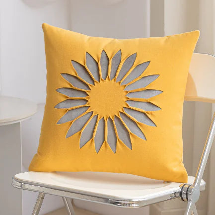 Modern Minimalist Sunflower Sofa Pillow Cover - Kia Day Design