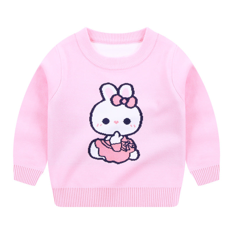 Trendy Cartoon Tutu Fan Tong Knitwear - Orange 110cm - sweater