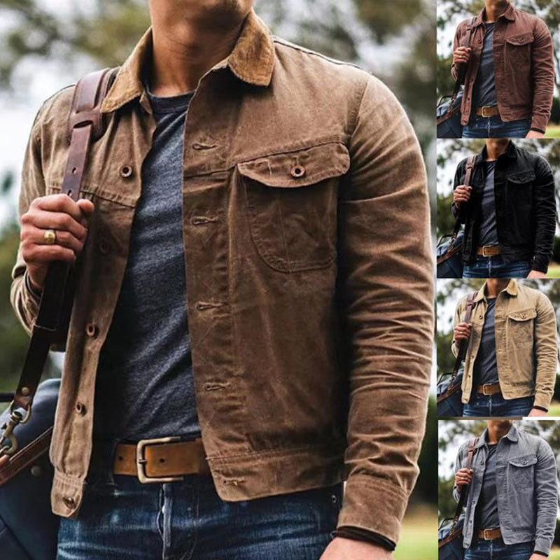 Vintage Washed Jacket - - jacket